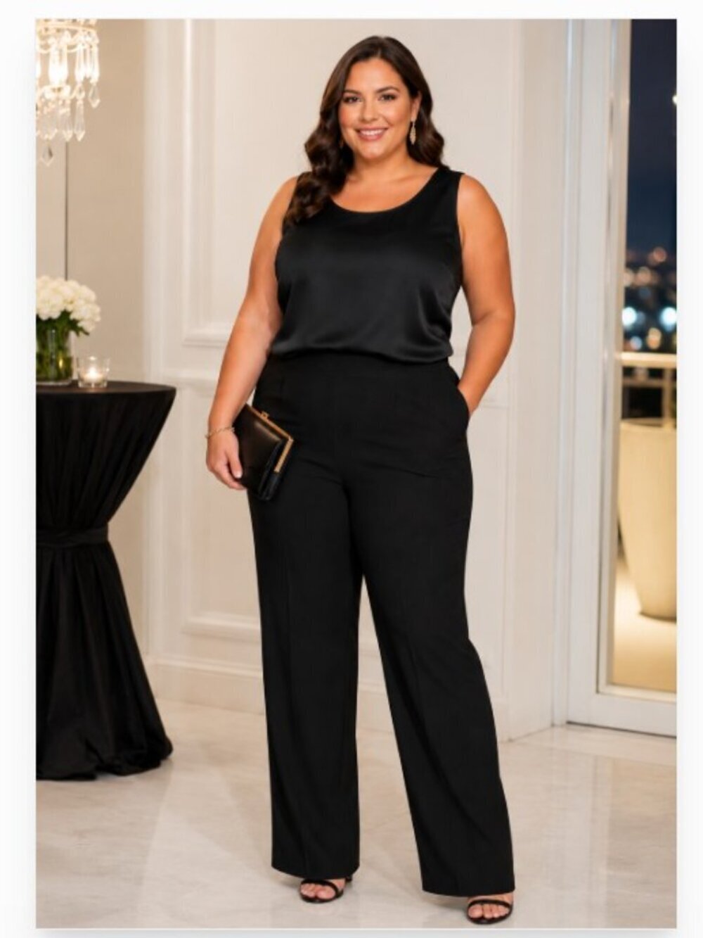 In the Style Black Pullover Top NWT Women’s 22 UK 26 Sleeveless Stretch Blouse - Picture 10 of 10
